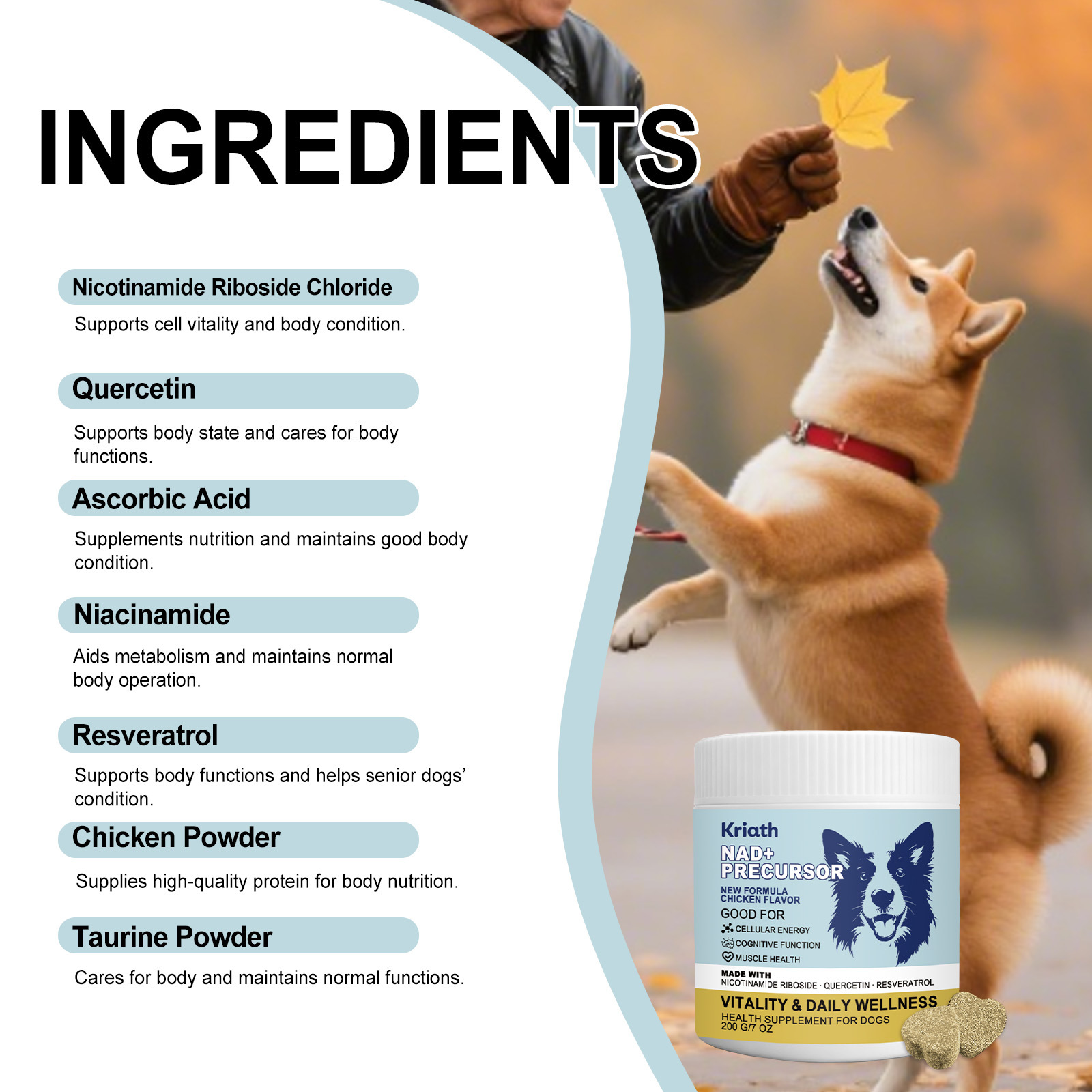 Canine Care Chewable Tablets - Pet Health Supplement for Dogs Daily Wellness Support