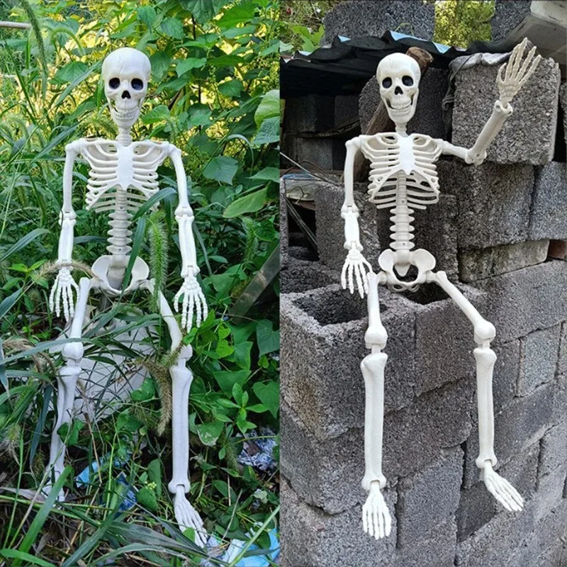 40cm Human Shape Bones Posable Skeleton,Haunted House Horror Props,Halloween Skull…