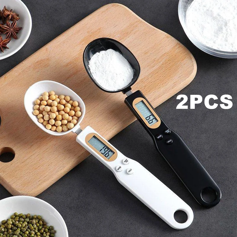Mini Spoon Scale Digital Kitchen Scale Electronic LCD Food Scale 0.1-500g Cooking Flour…