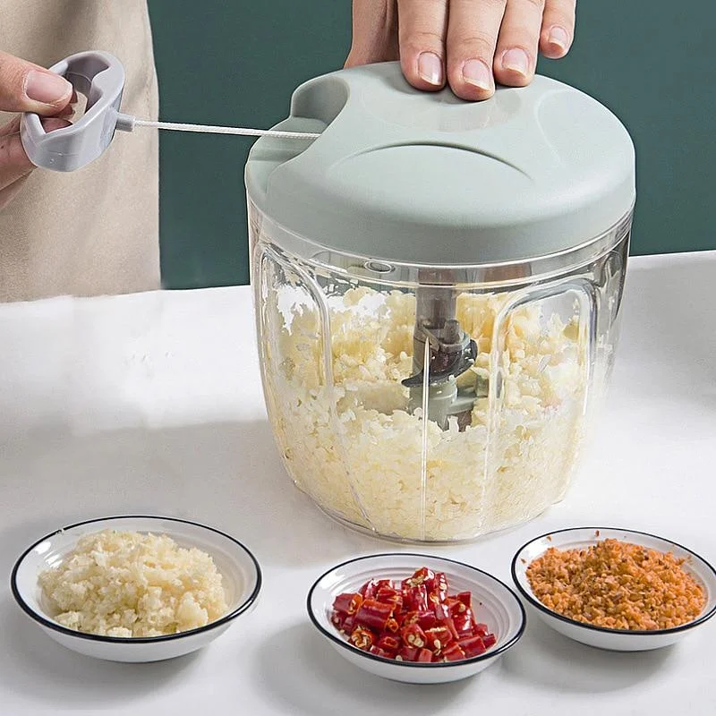 500/900ML Manual Meat Mincer Garlic Chopper Rotate Garlic Press Crusher Vegetable Onion…