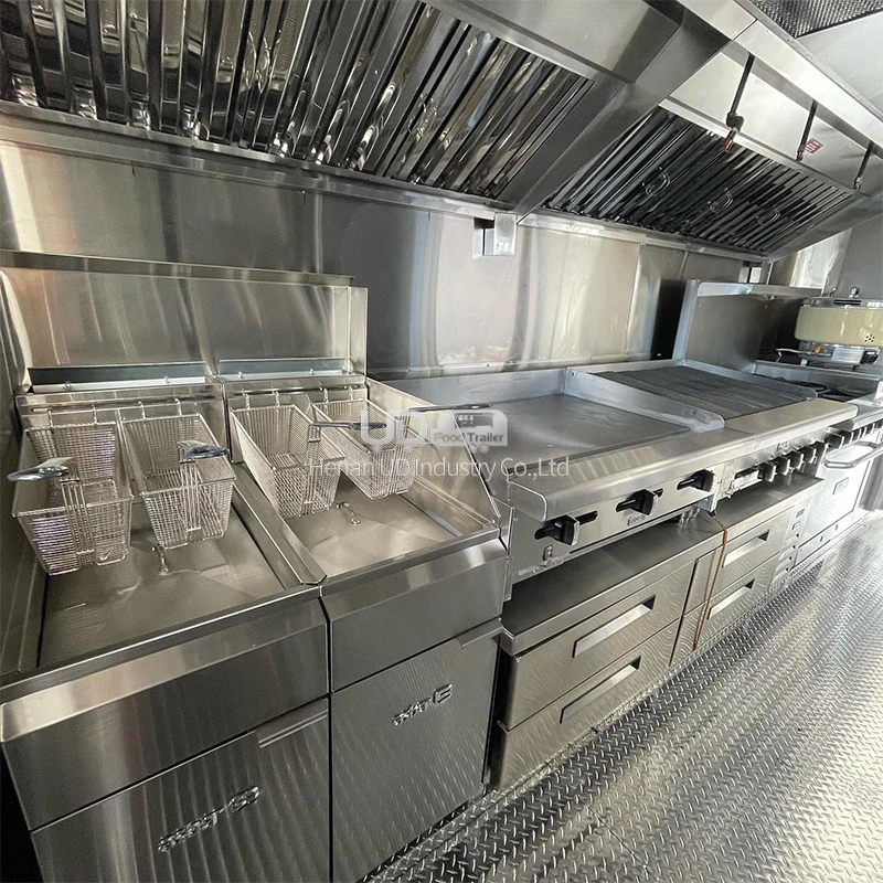 Mobile Fast Food Trailers Fully Equipped Enclosed Trailer BBQ Vending Cart Restaurant…
