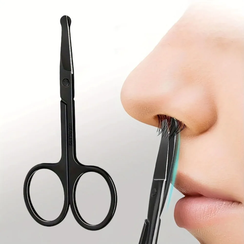 Precision Round Head Trimming Scissors - Nose Hair Grooming Trimming, Personal Cleaning…