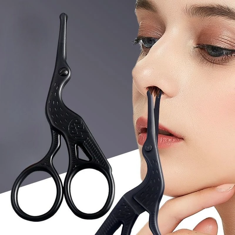 Nose Hair Scissors, Stainless Steel Rounded Tip Trimmer, Precision Eyebrow Scissor, Safe…