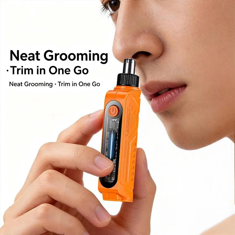 Rechargeable Nose Ear Hair Trimmer 360° Rotatable Anti‑Pinch Washable Detachable Head…