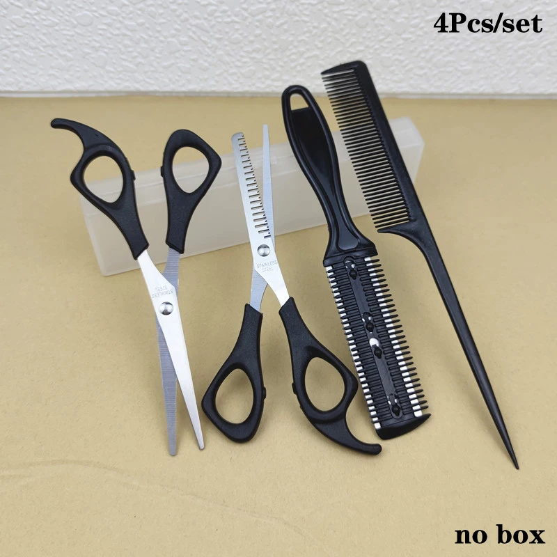 #4PCS Hair Scissors Hairdressing Barber Scissors Thinning Cutting Shears Haircut Hair…