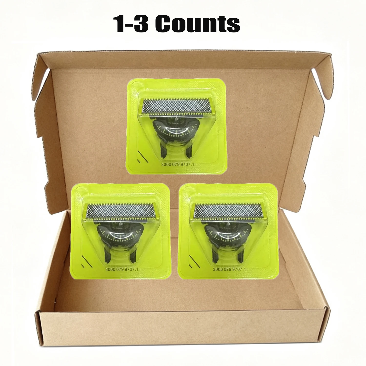 1-3 COUNTS 360 Blade Replacement Head , Ideal Beard Tool, Perfect Valentine's Gift for…