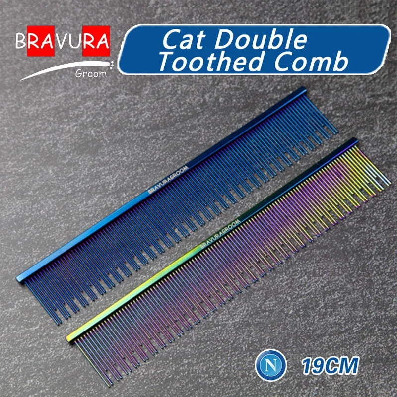 BAVURA Pet Grooming Comb Stainless Steel Aluminum Alloy Steel for Dogs And Cats…