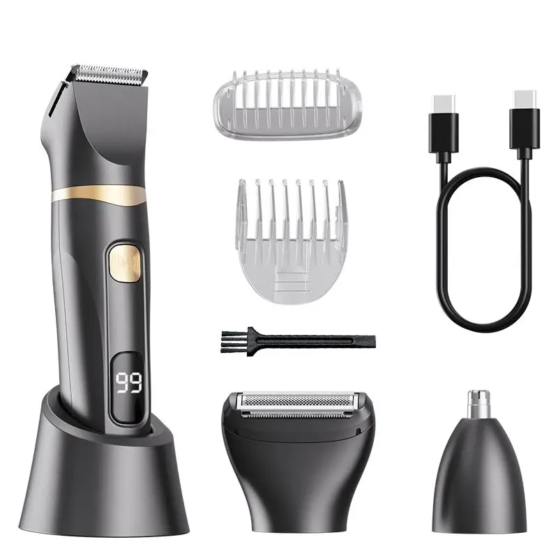 Scttomon 3-in-1 Men's Grooming Kit Hair Clipper Beard Trimmer Shaver Nose Cutter with LED…