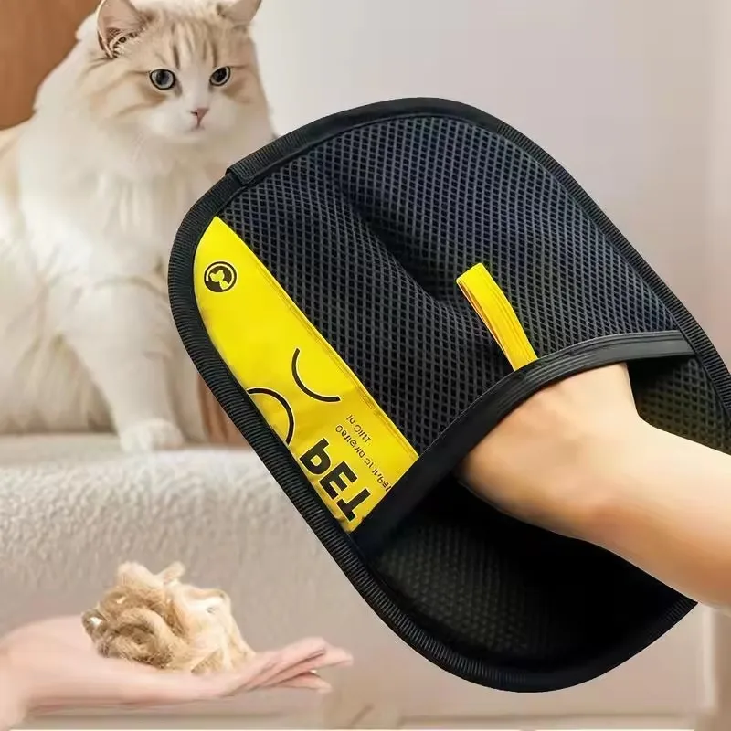 Pet Cats Hair Remover Gloves Electrostatic For Dogs Reusable Washable Grooming Glove With…
