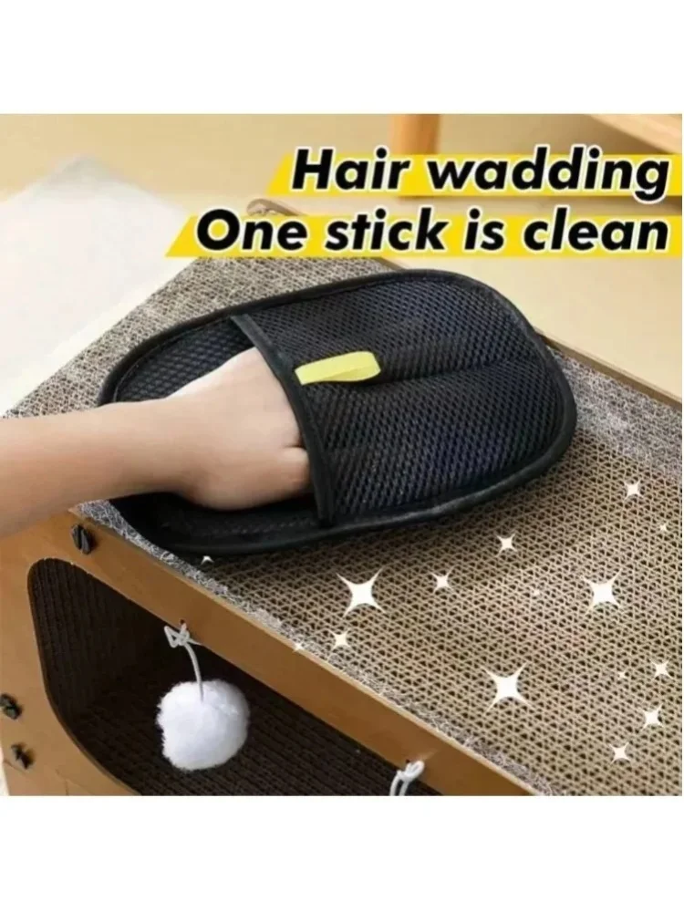 Pet Hair Remover Mitt Pet Grooming Gloves Deshedding Brush Glove for Dog Cat Rabbit with Long/Short/Curly Hair