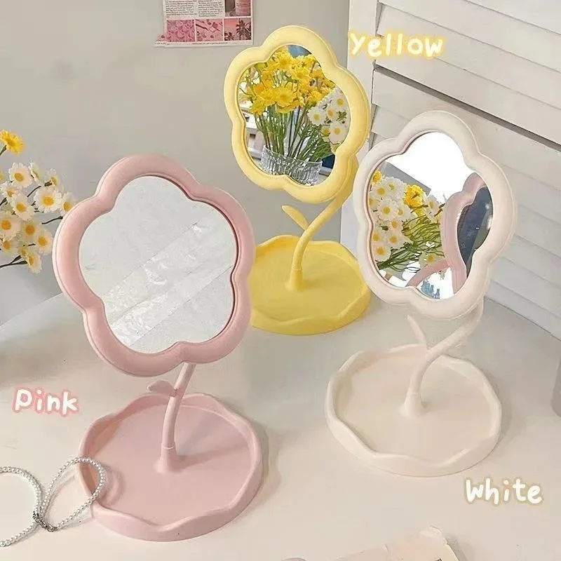 Mirror Desktop Flower Mirrors Creative Dormitory Desktop Online Celebrity Gao Yan Value…