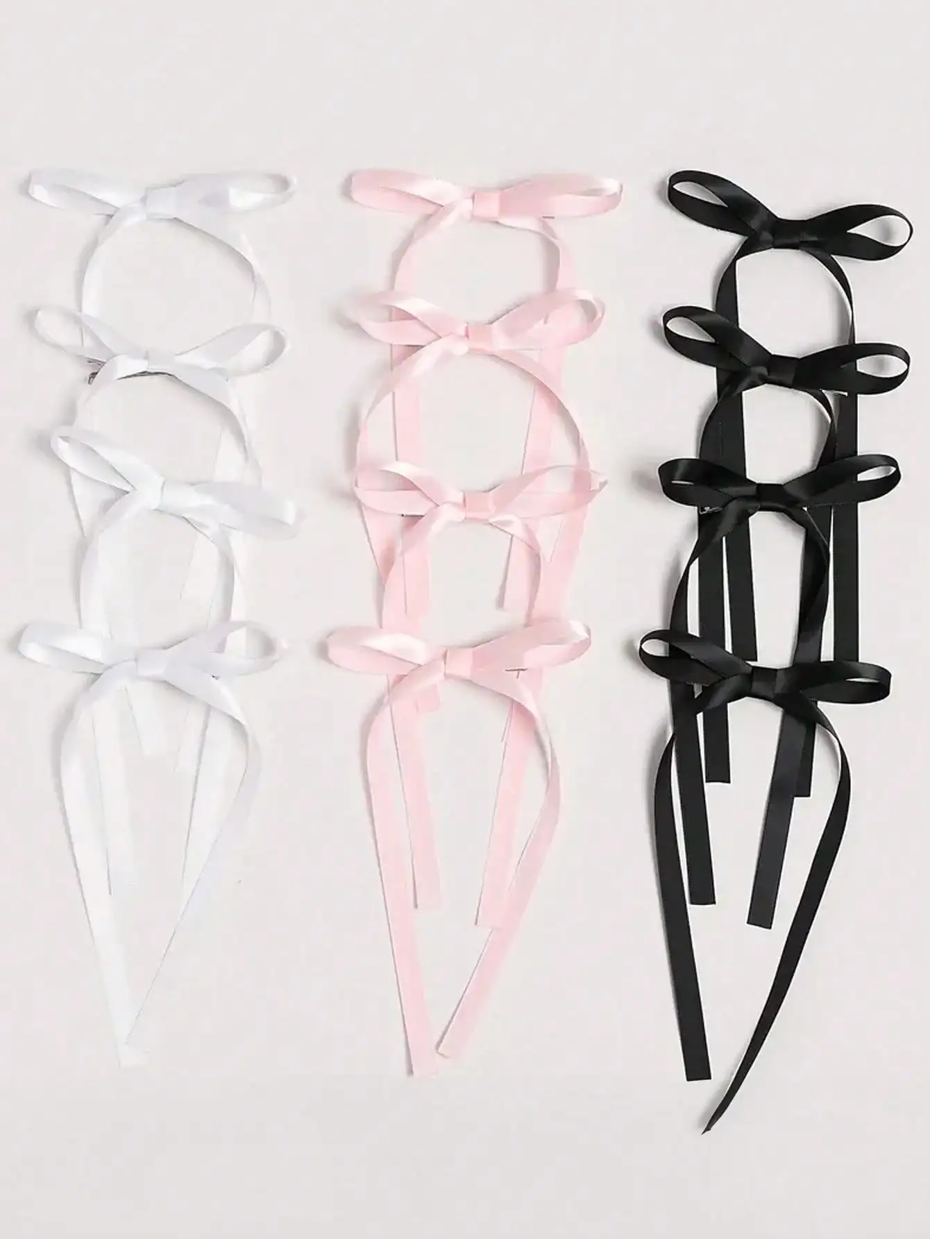 2/12/36 Pcs Fashion Simple Sweet Bow Ribbon Hair Clips For Women Girls Party Hair…