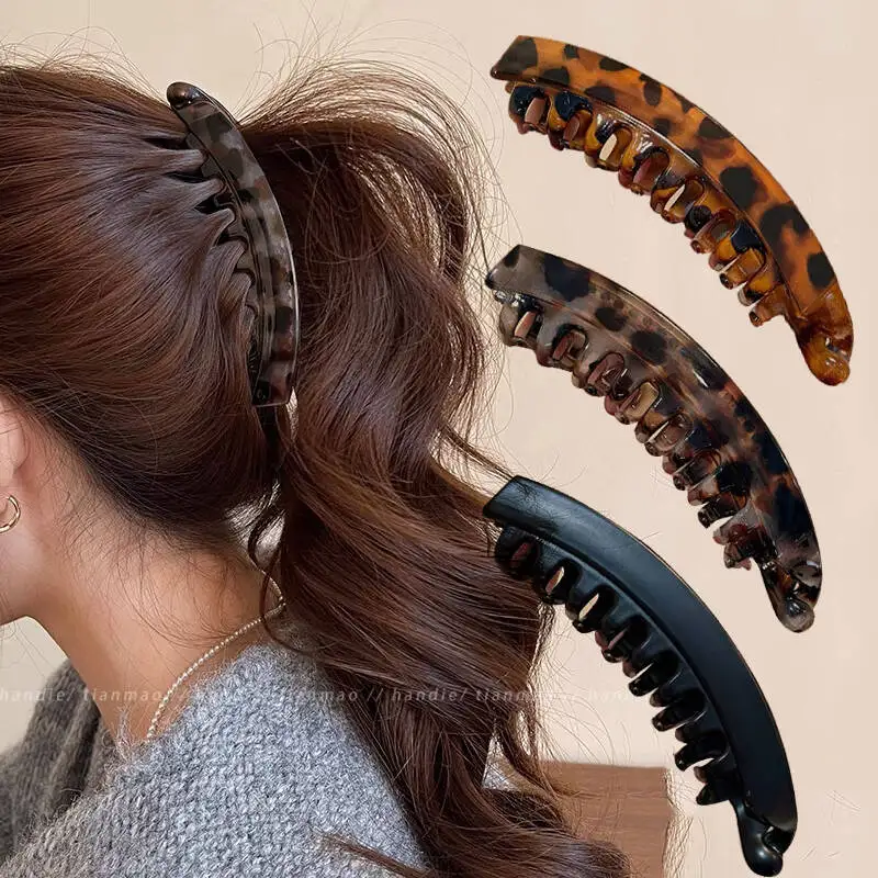 Tortoiseshell Banana Hair Clip Fish Shaped Hairpin For Women Hair Accessories Hairgrips…