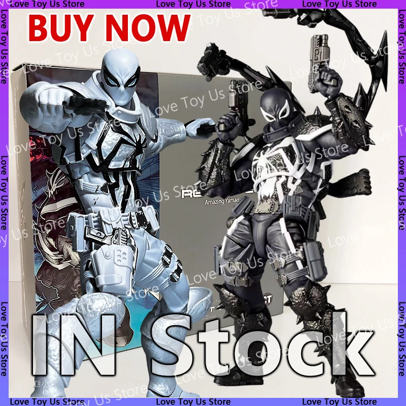 In Stock Ct Toys Agent Anti Venom Amazing Yamaguchi Agent Venom Figure Spiderman Anime…