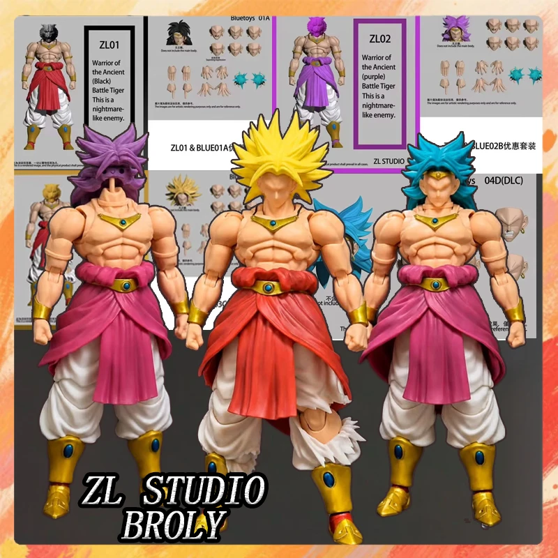 ZL Studio Dragon Ball SHF Broly Action Figure Super Saiyan Broly Warrior Of The Ancient…