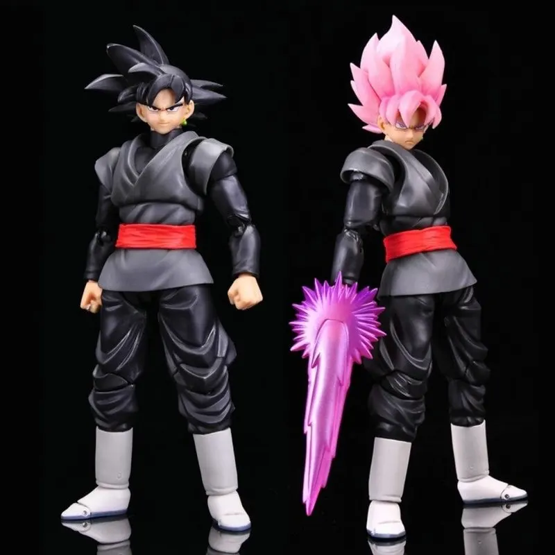 KO SHF Dragon Ball Goku Black Zamasu Goku Super Saiyan Rose Goku Articulated Action…