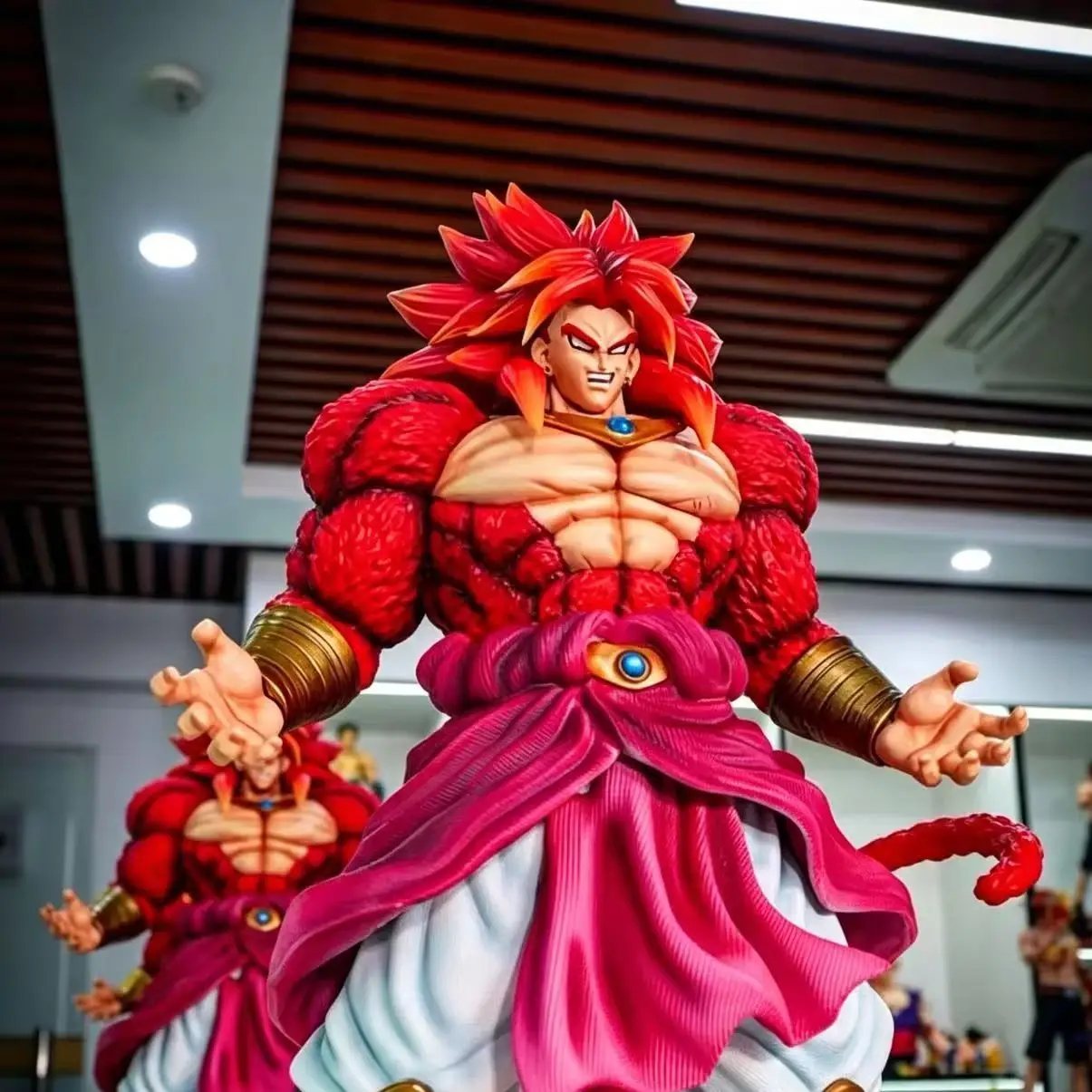 Dragon Ball Z Broly Super Saiyan 4 Anime Figure GK Statue Red Hair Black Hair Ver. PVC…