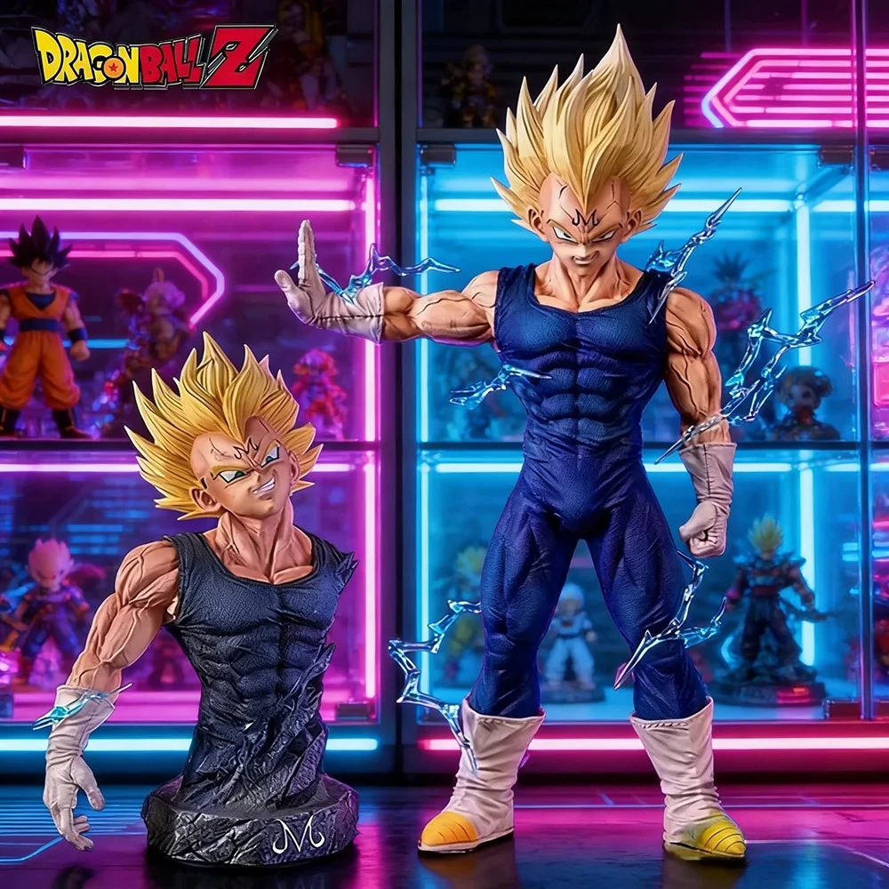 27cm Anime Dragon Ball Figure Majin Vegeta Action Figures Pvc Statue Desktop Ornamen…