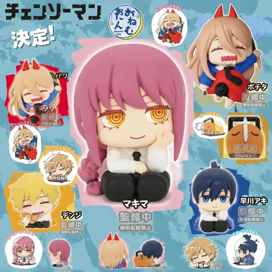 3 inch Chainsaw Man Sleeping Action Figure Kawaii Power Denji Cutecore Anime Figurines Aki Makima Pochita Collection Toy Gift