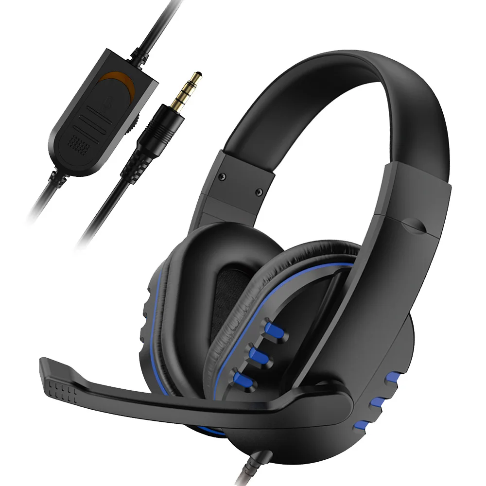Headphones 3.5mm Wired Gaming Headset Earphones Music For PS4 Play Station 4 Game PC Chat…