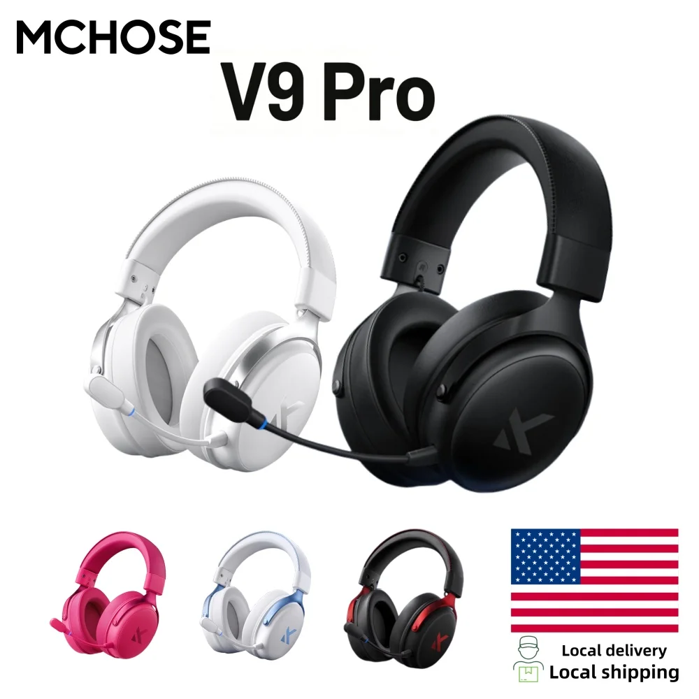 MCHOSE V9 Pro Wireless Gaming Headset 7.1Surround Sound Headphones Noise Canceling Mic…