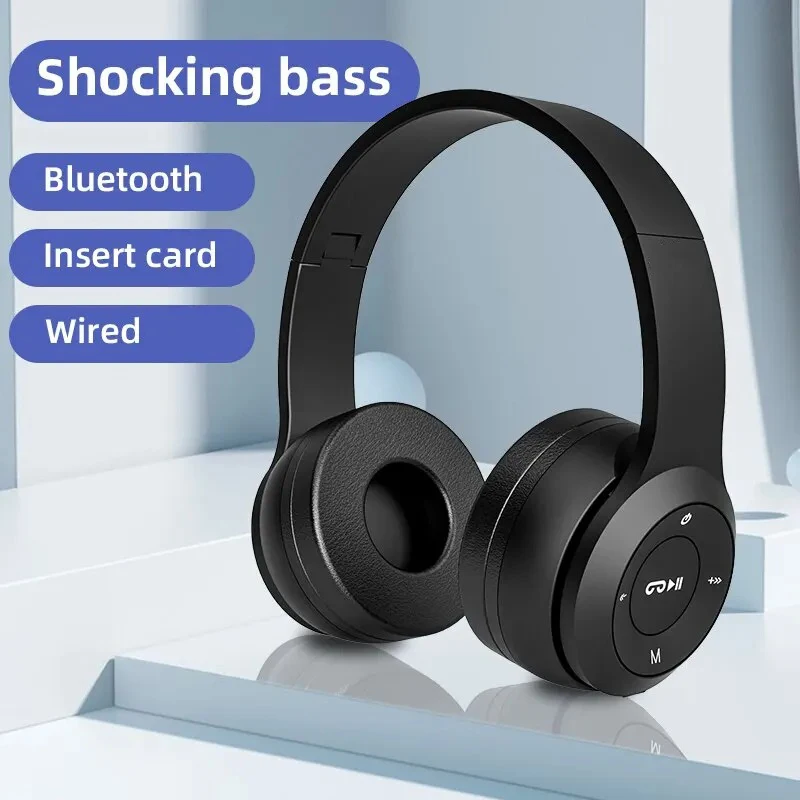 Stereo P47 Headset 5.0 Bluetooth Headset Folding Series Wireless Sports Game Headset for…