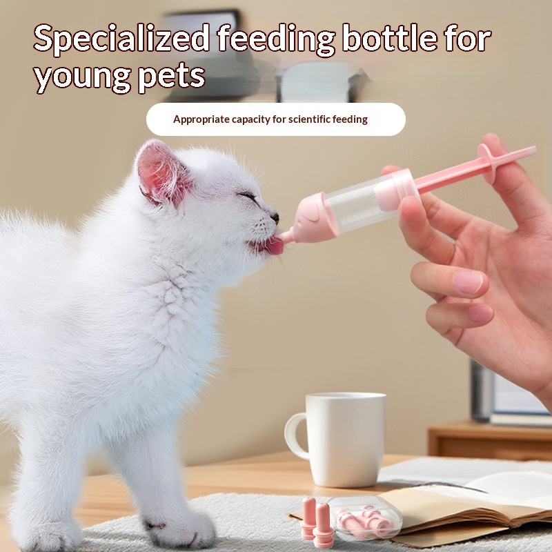 Pet-Specific Milk Bottle Syringe Feeder