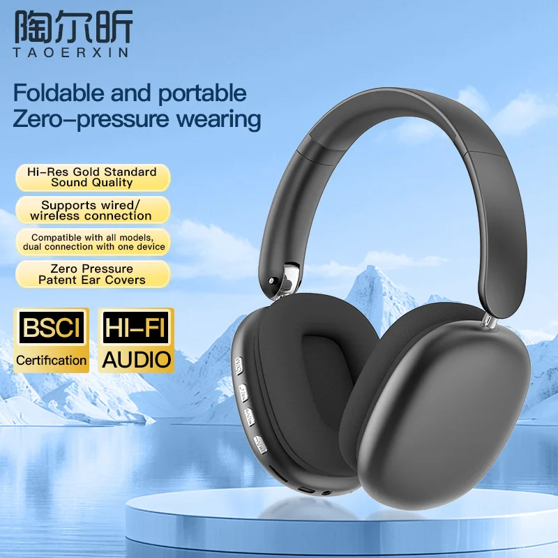 Bluetooth Headphones Over Ear Wireless Headset HiFi Music Gaming Comfortable Mic for…