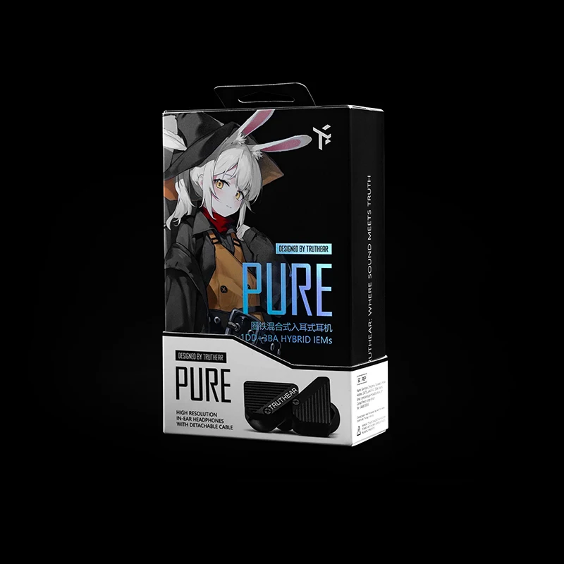 TRUTHEAR PURE Earphones 1DD+3BA Hybrid Wired In-Ear Headphones HIFI Earplugs 3.5mm Plug…