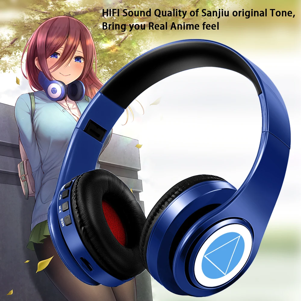 Anime Headset Miku Nakano Sanjiu Cosplay Stereo Wireless Headphone V5.0 Bluetooth Headset…