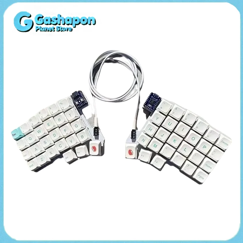 Silakka54 Ergonomic Split Mechanical Keyboard Hot Swappable QMK VIAL Programmable RP2040…