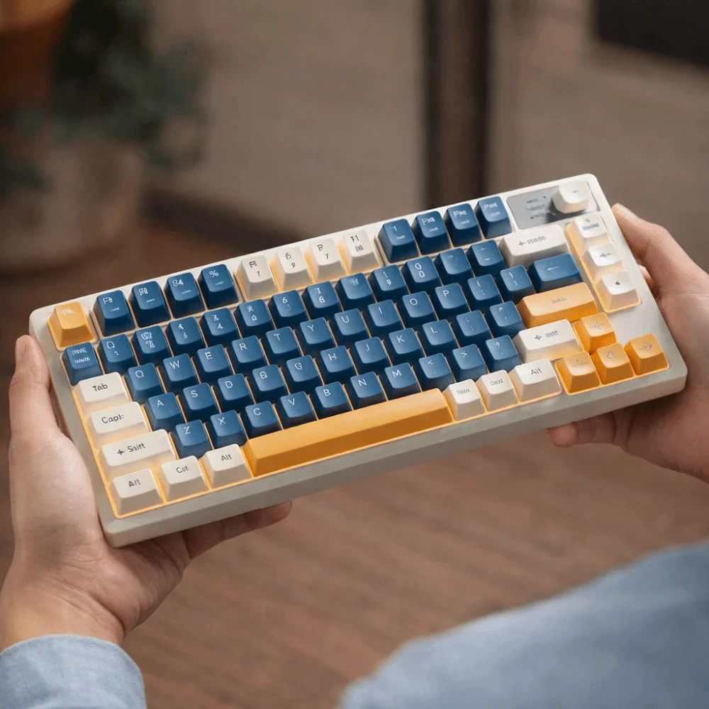 Wired Connection Gaming Mechanical Keyboard 75 Layout Compact Layout Mechanical Feel…