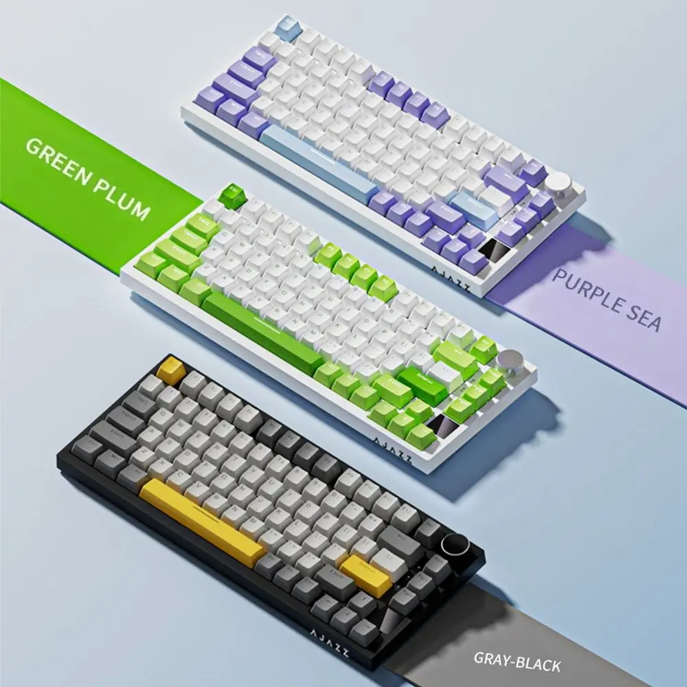 AK820 Gaming Keyboard 82-Key RGB Backlit Mechanical Keyboard Mechanical Keys With Knob…
