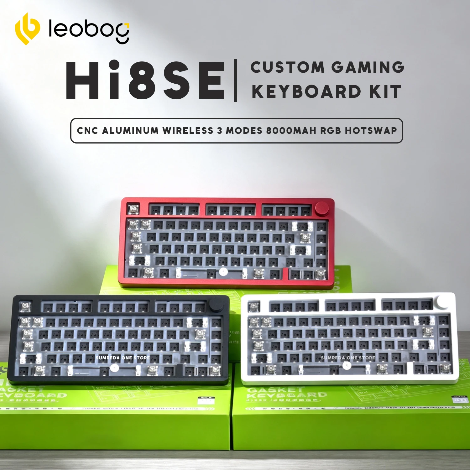 LEOBOG Hi8SE Hi75 Hi8 Wireless Custom Gaming Aluminum Mechanical Keyboard Kit 80%…