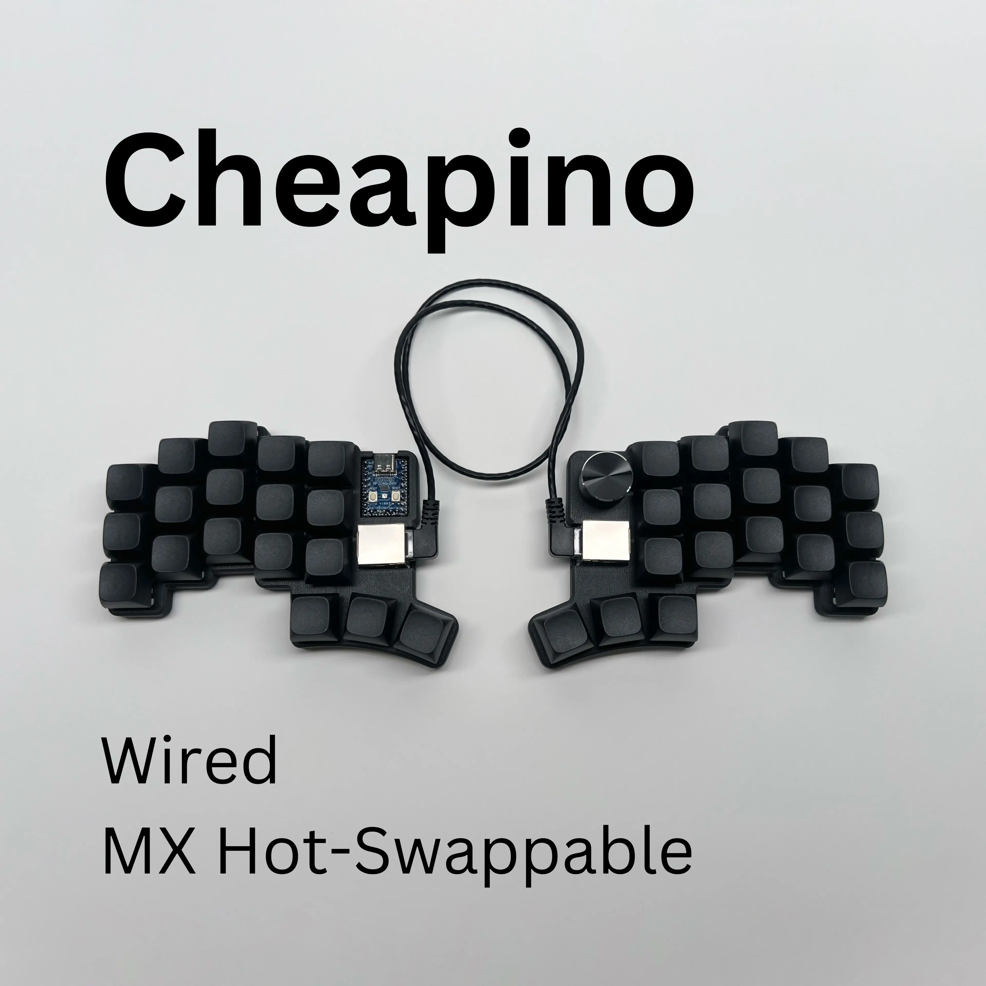 Cheapino V2 Split Keyboard - MX Silent Switches Wired QMK Firmware Vial Ergonomic…