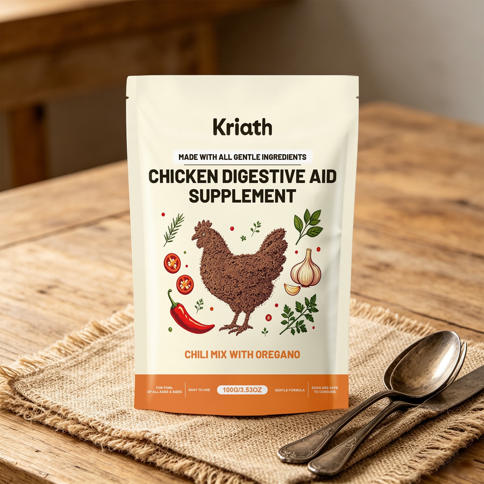 Kriath Chicken Care Supplement Nutritional And Healthy Pet Feed Additive Promotes Eating…