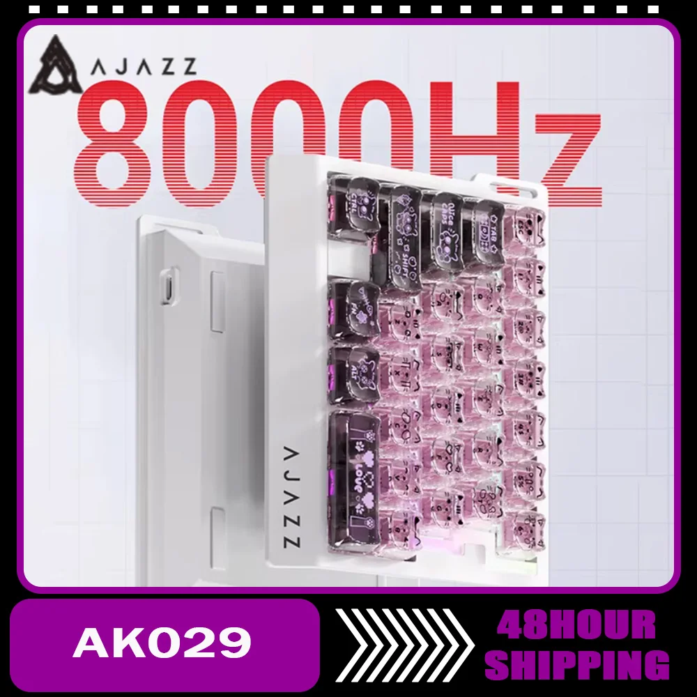 AJAZZ AK029 Magnetic Switch Keyboard One Handed 8000Hz 29 Keys RGB Wired Mini Gaming Mechanical Keyboard Gamer Accessories Gifts