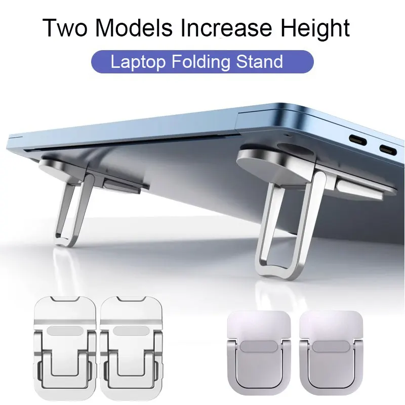 Universal 1 Pair Foldable Laptop Stand Home Invisible Non-slip Notebook Bracket Aluminium…