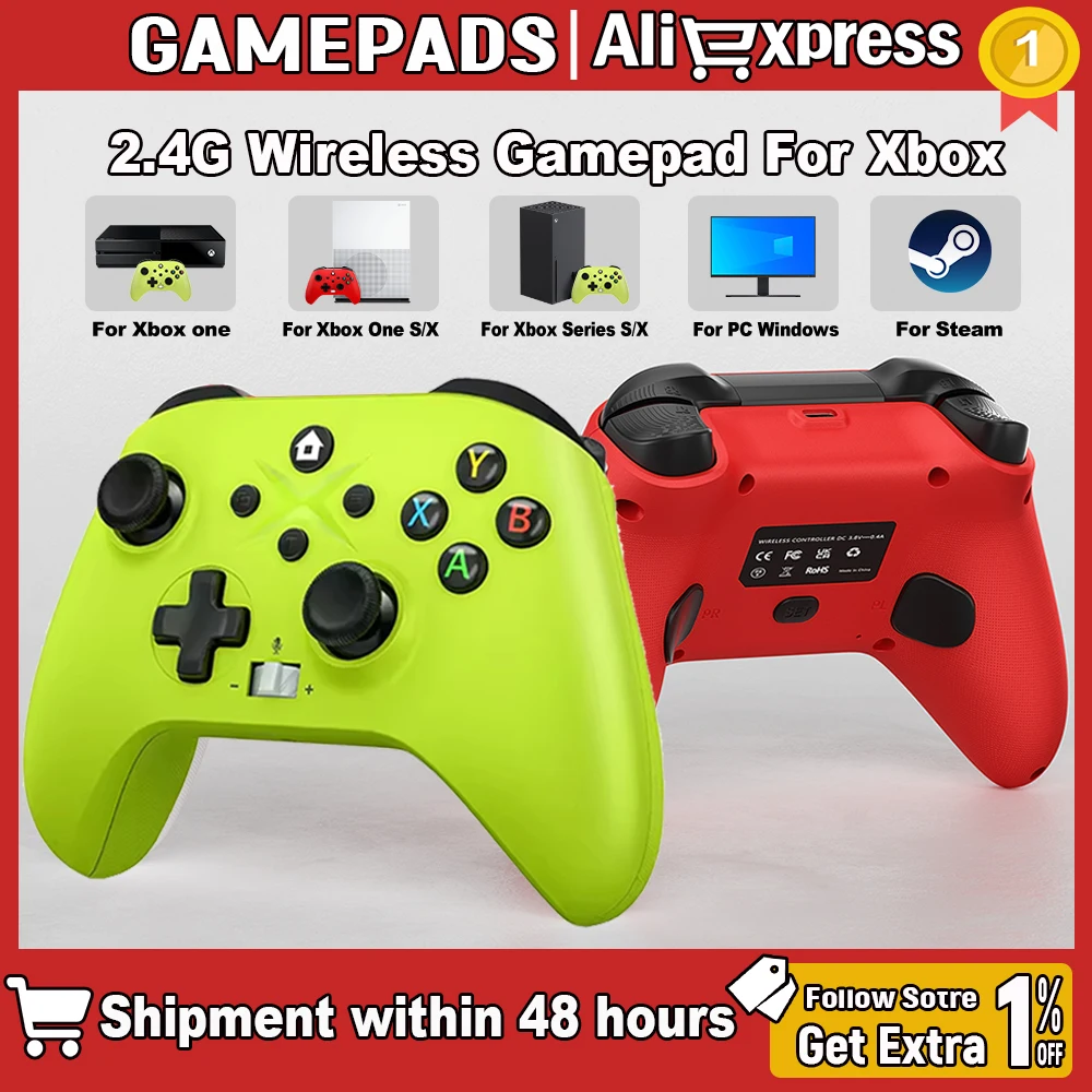 Wireless Gamepad For Xbox One/Xbox Series X/S/ Xbox Controller With Six-Axis Gyro Turbo…