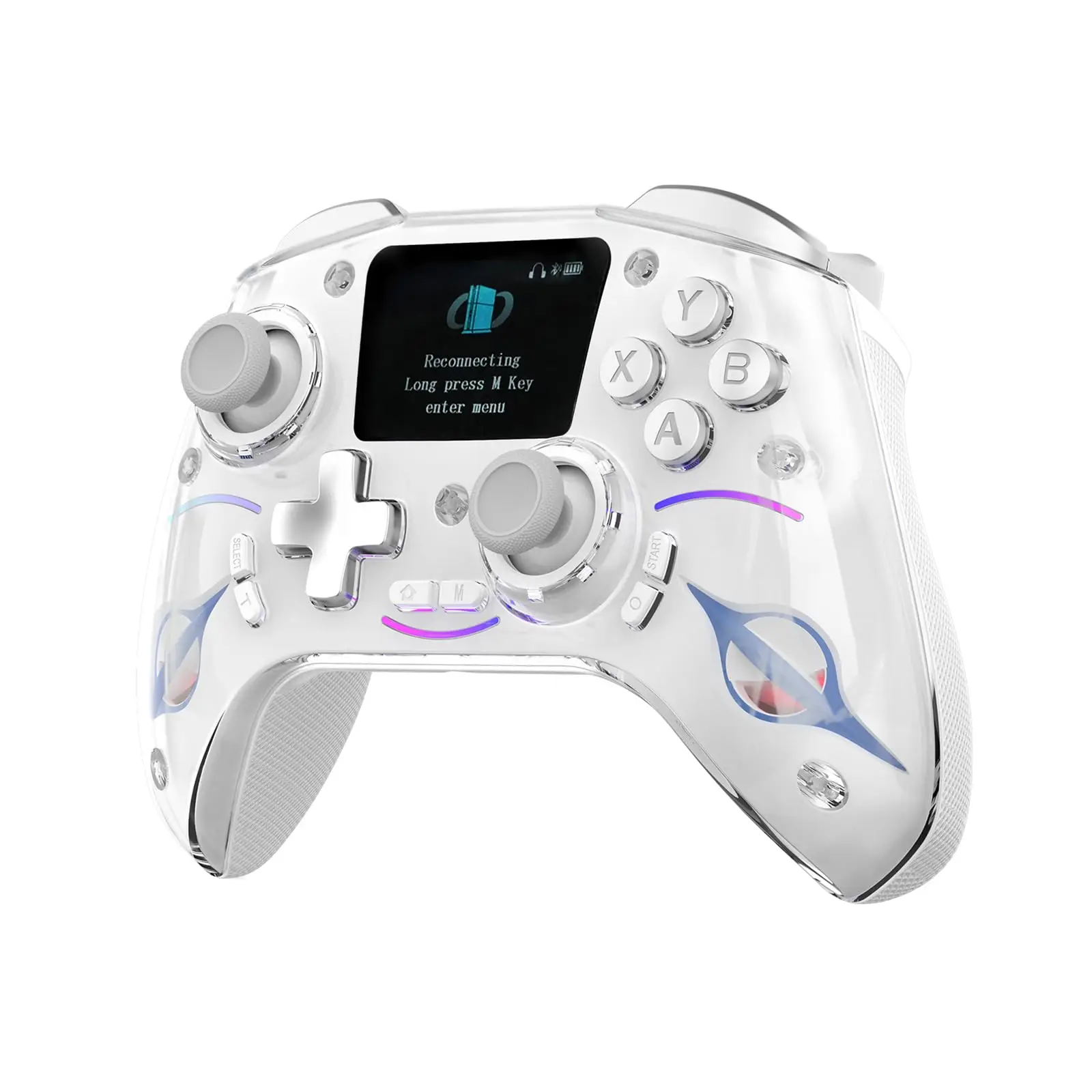 Smart Screen Wireless Game Controller, PS4 Gamepad with Display Hall Effect Joystick…