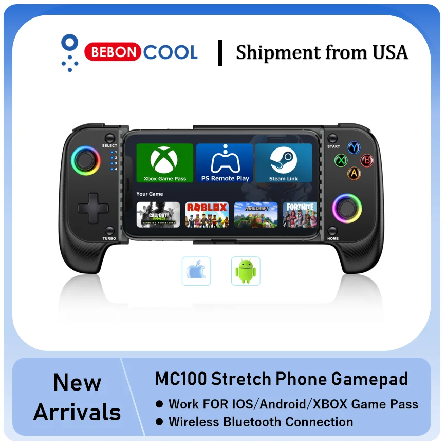 BEBONCOOL MC100 Gamepad Telescopic For Apple IOS Android PUBG COD Stretch Wireless…