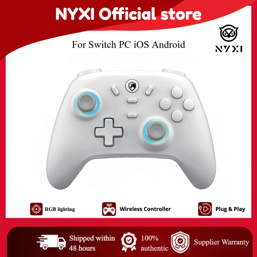 ECHTPower PC Game Controller with Hall Effect Joysticks (Zero Drift), Durable Hair…