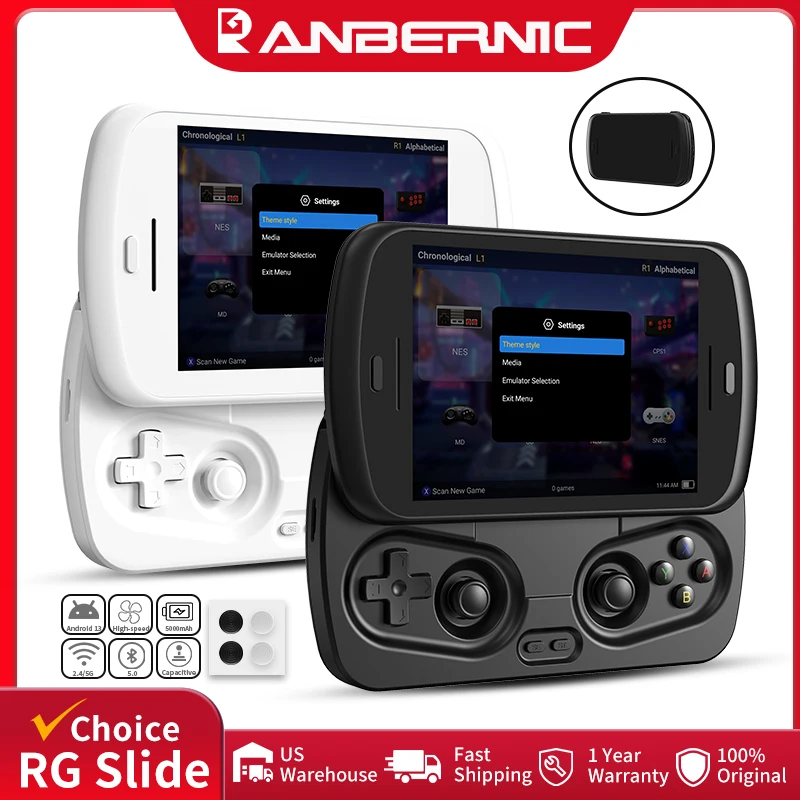 Anbernic RG Slide Retro Handheld Game Console 4.7" LTPS In-Cell Android Video Gaming…