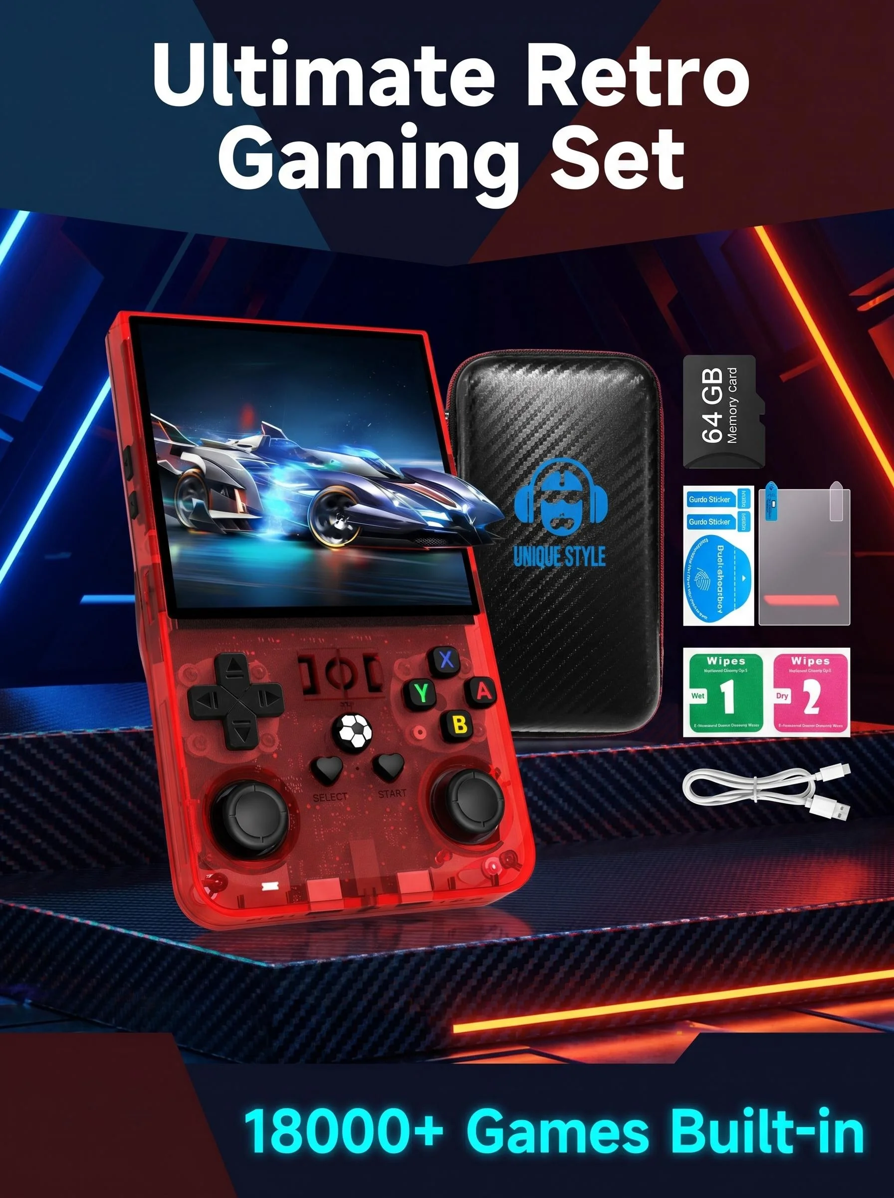 AISLPC R36MAX Retro Handheld Video Game Console 4.0 Inch IPS Screen Portable Pocket Video…