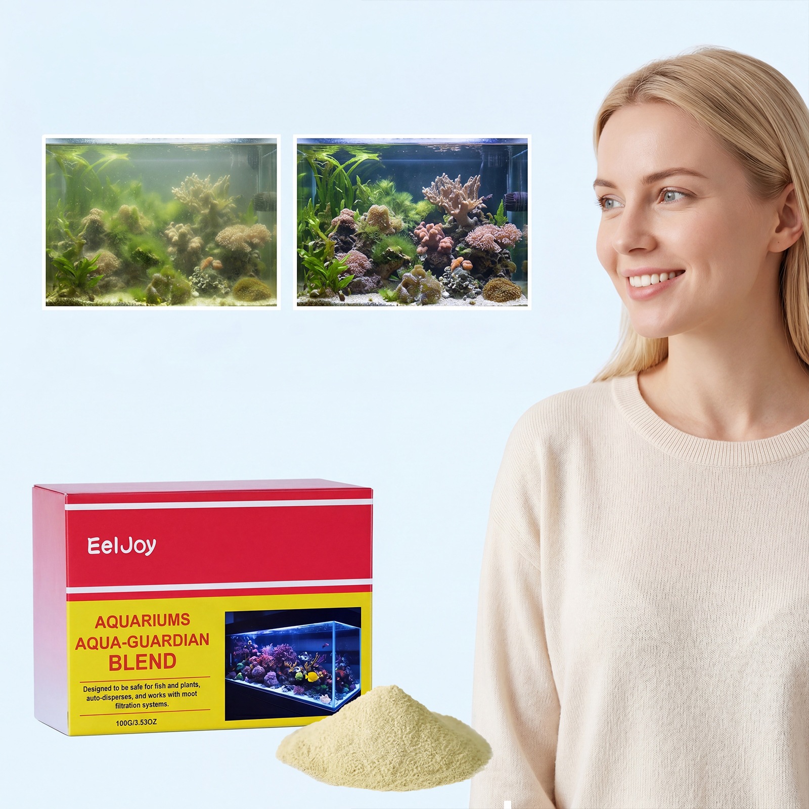 Eeljoy Aquarium Guardian Freshwater And Seawater Clearing Universal Stain And Algae…