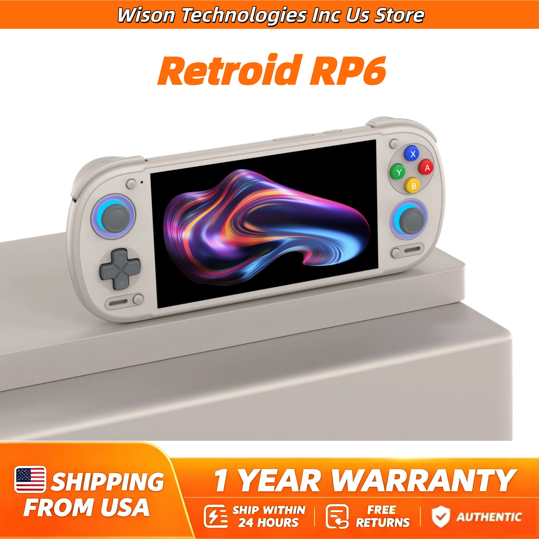 Retroid Pocket 6 Joystick Handheld Game Console Android 13 OS 5.5inch 6000mAh Support…