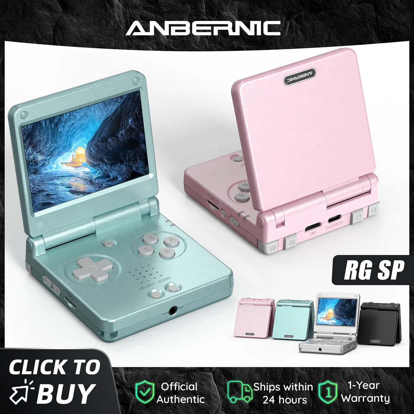 Anbernic RGSP 3.4'' IPS Screen Flip Handheld Console Linux System HDMI-compatible TV…