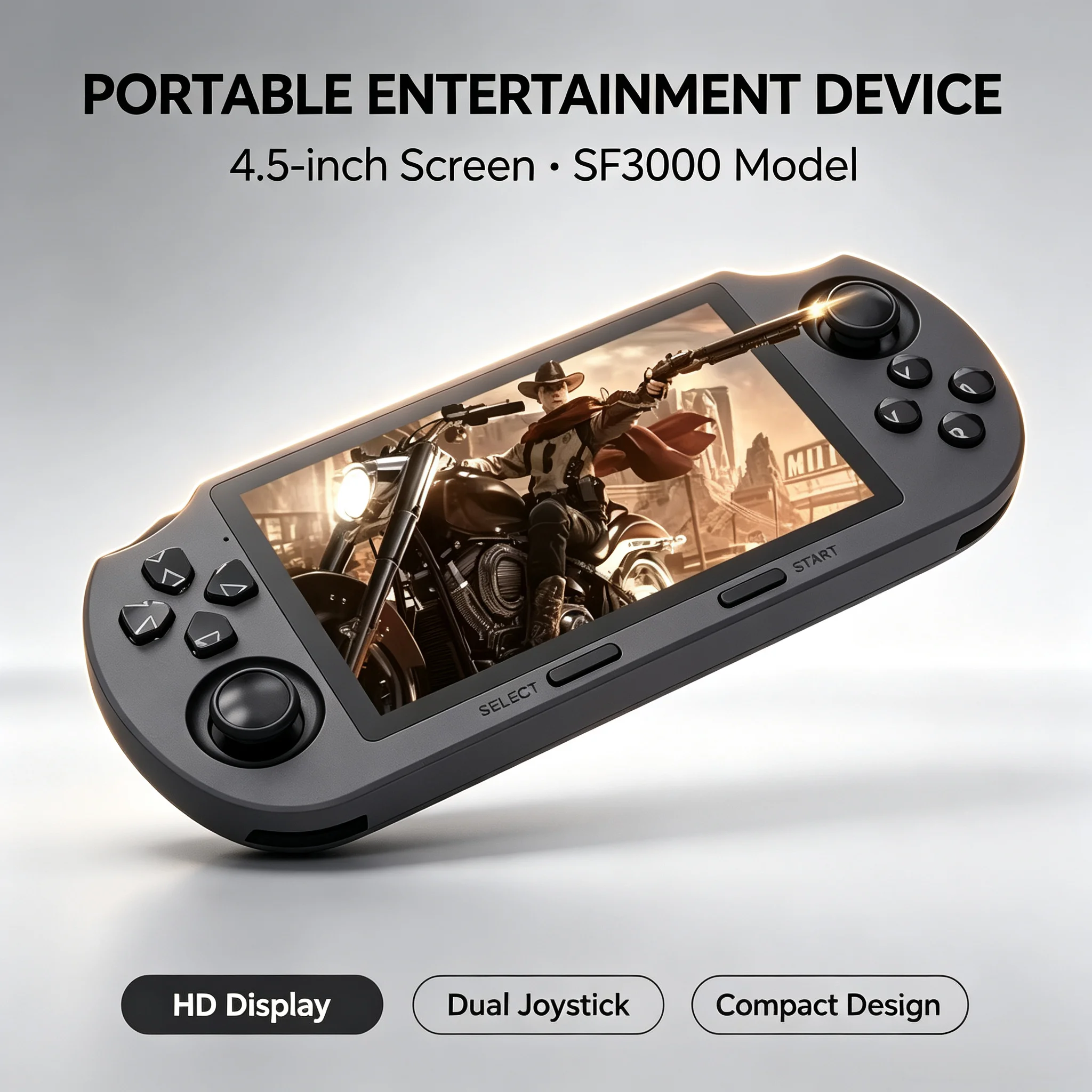 SF3000 Retro Handheld Video Game Console Linux System 4.5 Inch 854*480 IPS Screen 3000mAh…