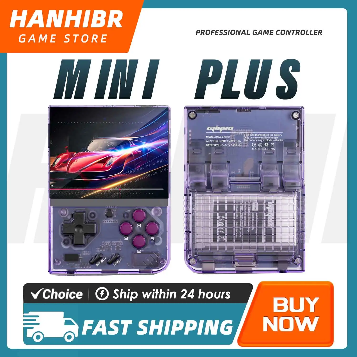 MIYOO Mini Plus Retro Pocket Emulator 3.5" OCA IPS Screen Handheld Console 3000mAh Multi…