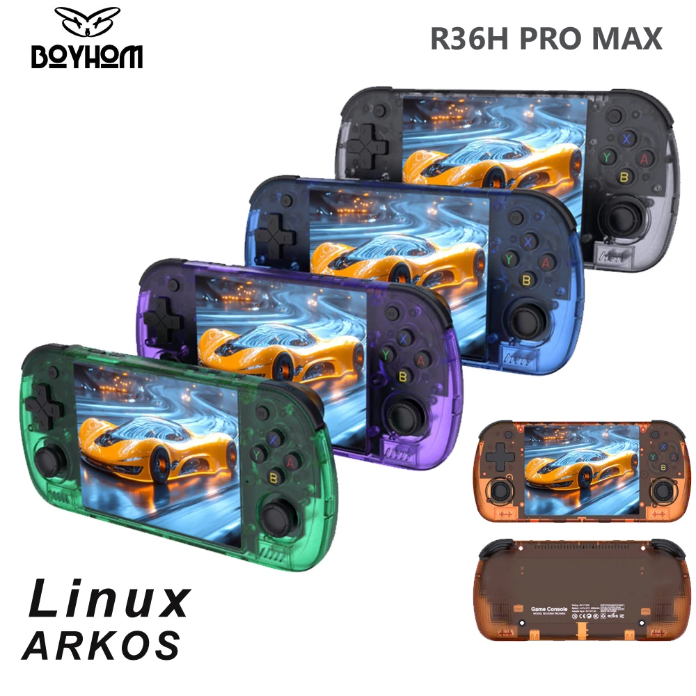 BOYHOM R36H PRO Retro Handheld Video Game Console Linux System 4.2 Inch IPS Screen…